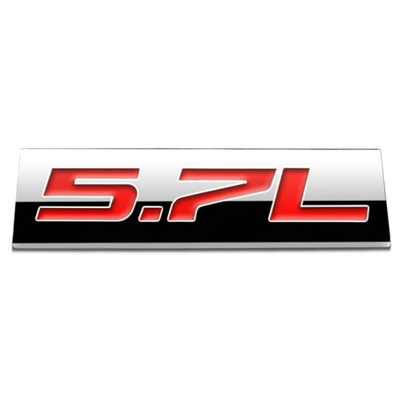 Chrome Finish Metal Emblem 2.5L Badge Red Letter Chrome Finish Metal Emblem 2.5L Badge Red Letter